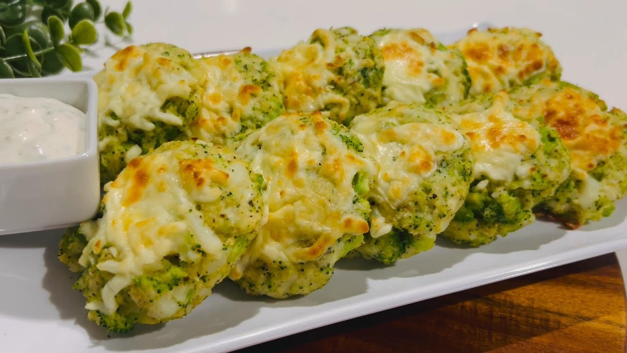 Cheesy Baked Broccoli Bites - Perfect Broccoli Snack