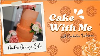 | Cake With Me | Ombré Orange Cake