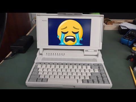EEVblog 1527 - Toshiba T1000LE DOS Vintage Laptop Repair HELL