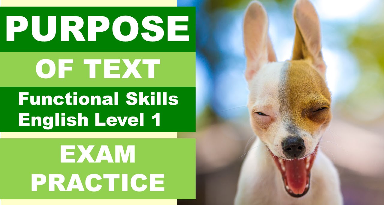 Functional Skills English L1: Purpose of Text Exam Practice