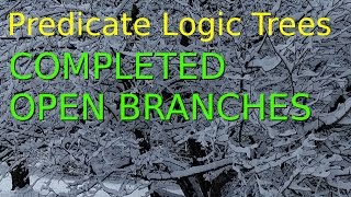 Predicate Logic - Truth Trees - Completed Open Branch