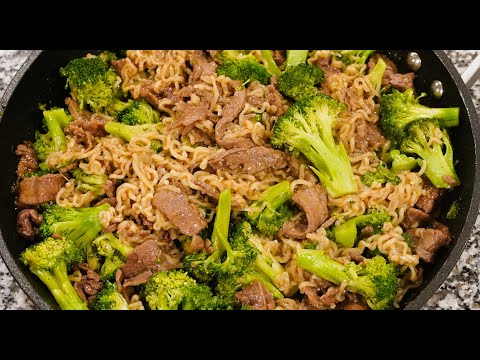 Beef and Broccoli Ramen Stir Fry
