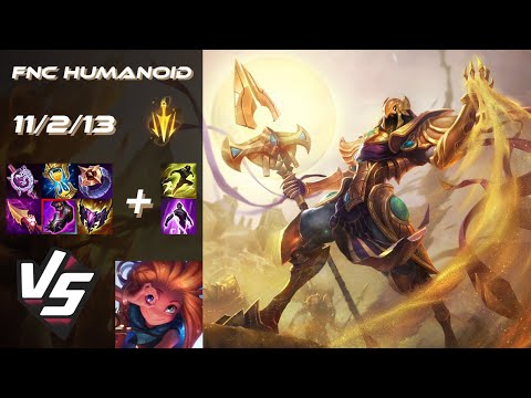 Fnatic Humanoid MID Azir vs Zoe - EU Challenger Patch 25.23