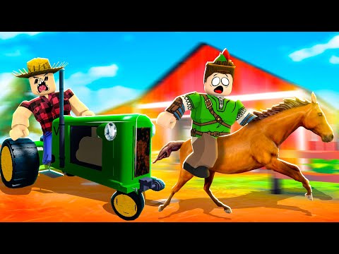 VIREI FAZENDEIRO POR 1 DIA E CONSEGUI UMA FAZENDA GIGANTE NO ROBLOX!! (Farm Life Tycoon)