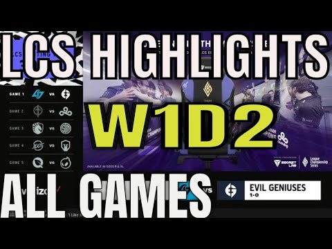 LCS Winter 2023 W1D2 Highlights ALL GAMES - CLG vs EG, GG vs C9, TSM vs TL, 100 vs IMT, FLY vs DIG