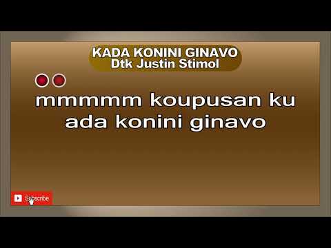 KADA KONINI GINAVO Dtk Justin Stimol #justinstimol #kadakoniniginavo