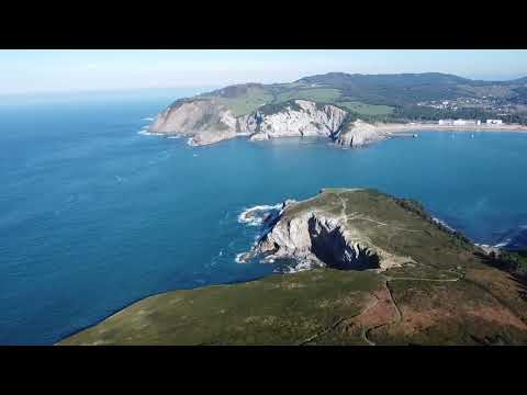 Drone over Bahia de Plentzia, Bilbao, Spain
