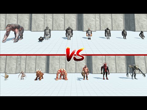 WWE Mutant Primates VS Infernal Battle Fighting Royal - Animal Revolt Battle Simulator