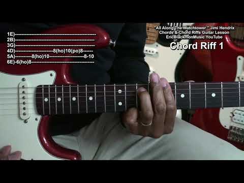 All Along The Watchtower Jimi Hendrix Electric Guitar Chords And Riffs Lesson@EricBlackmonGuitar