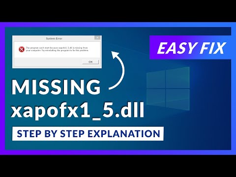xapofx1_5.dll Missing Error | How to Fix | 2 Fixes | 2021