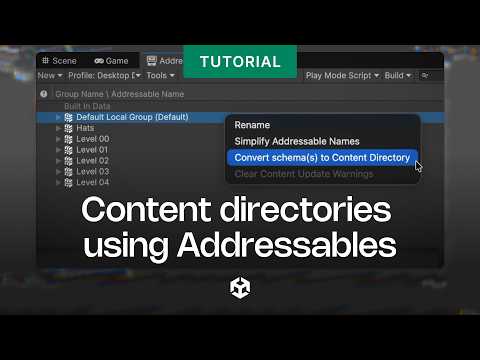 Content directories using Addressables