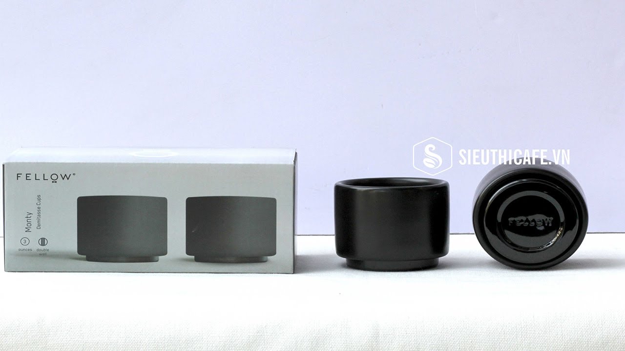 Fellow Monty Milk Art Cups — Espresso 3Oz Đen