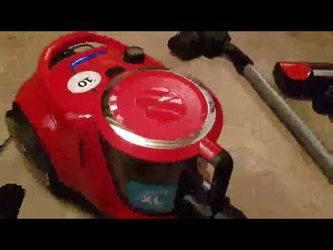 Bosch BGS41PET1 Serija 6, Dulkių siurblys be maišelio, ProAnimal, Raudona video
