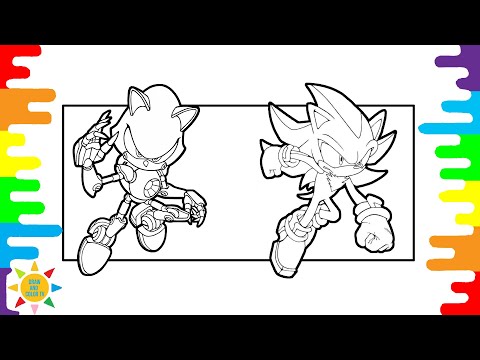 Sonic CD vs Sonic Coloring |  Sonic the Hedgehog Coloring Pages | Jim Yosef & Anna Yvette - Linked