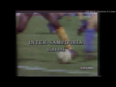 1990-91 (31^ - 05-05-1991) INTER-Sampdoria 0-2 [Dossena,Vialli] Sintesi 25 Minuti Rai1