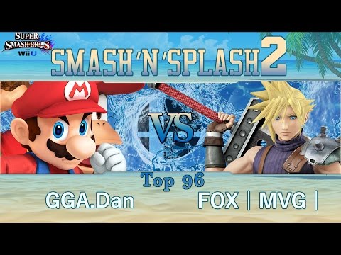 Smash'N'Splash 2  Top 96 - GGA.Dan (Mario) vs FOX | MVG | Mew2King (Cloud)
