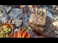 Campfire Prime Rib Roast Cooking Christmas Feast Over Campfire How To Sous Vide Prime Rib Hack