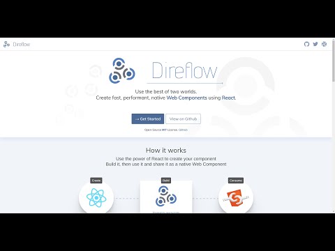 direflow - react + web components  in 2022