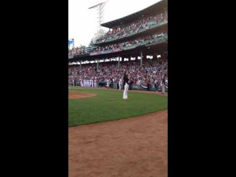 Whitney Doucet National Anthem Boston Red Sox