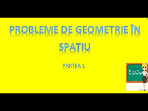 Probleme geometrie in spatiu - partea I