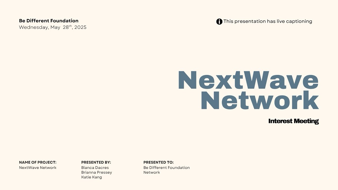 NextWave Network Interest Meeting