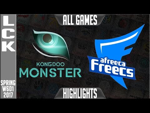 Kongodoo Monster vs Afreeca Freecs Highlights All Games - LCK Week 6 Day 1 Spring 2017 - KDM vs AFS