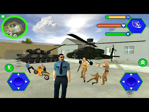 Miami Police Crime Vice Simulator #14 - Tank and Helicopter at Military Base - Android Gameplay