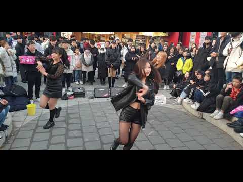 20191214 홍대 버스킹존 4번 댄스팀 레이디비 공연 (다이아 - 나랑 사귈래)