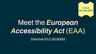 What's the European Accessibility Act? EAA Explained | Accessiway