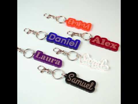 Personalised keyring with name