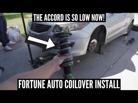 THE ACCORD IS FINALLY LOW! | Fortune Auto 500 Series Installation On 2008-2012 Honda Accord V6 Coupe