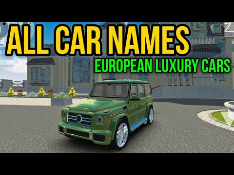 All Car Names | European Luxury Cars