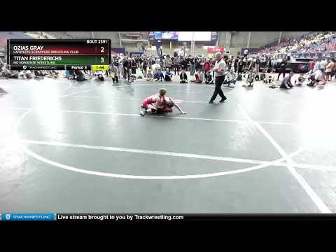 106 Lbs Cons. Round 3 - Ozias Gray, Lafayette Scrappers Wrestling Club Vs Titan Friederichs, No No