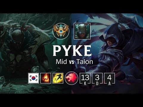 Pyke Mid vs Talon - KR Challenger Patch 8.21