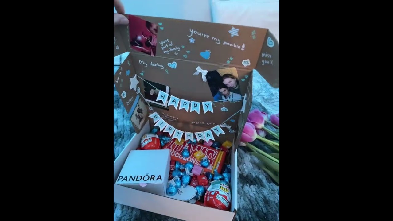 Caja regalo sencilla para feliz cumpleaños