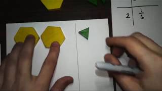 Download the video "Subtracting Mixed Numbers Using Pattern Blocks 2"