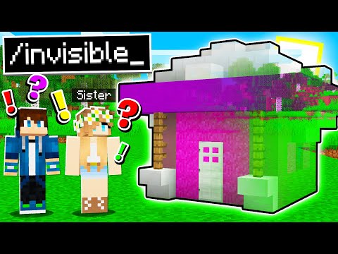 EYstreem - I Built an INVISIBLE HOUSE to TROLL MY FRIENDS in Minecraft!