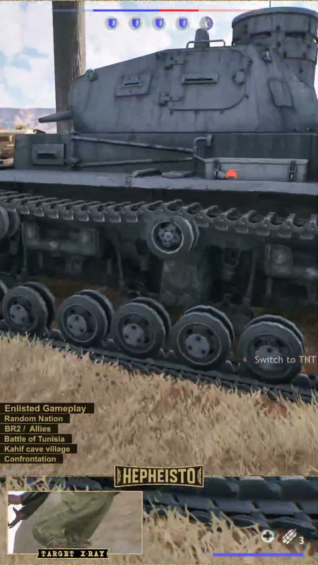 Solider eliminates Tank Panzer III B with TNT Charge