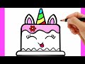 HOW TO DRAW A CUTE CAKE EASY STEP BY STEP