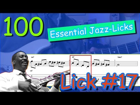 100 essential jazz-licks - lick #17 (guitar lesson with tablature)