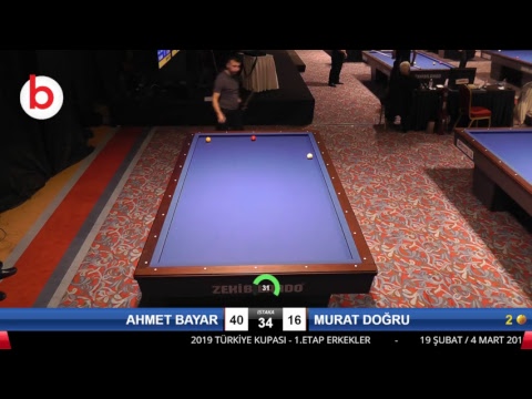 AHMET BAYAR & MURAT DOĞRU Bilardo Maçı - 2019 TÜRKİYE KUPASI 1. ETAP ERKEKLER-4.TUR