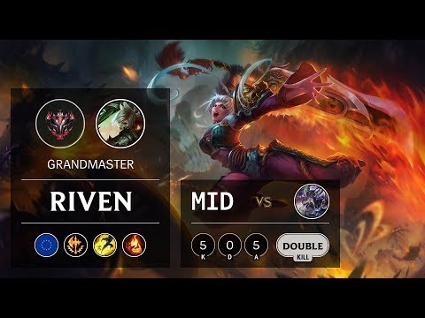 Riven Mid vs Kassadin - EUW Grandmaster Patch 9.18