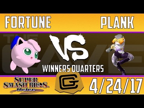 TCG Melee Weekly - Fortune (Jigglypuff) vs. Plank (Sheik) - Winners Quarters SSBM 4/24/17