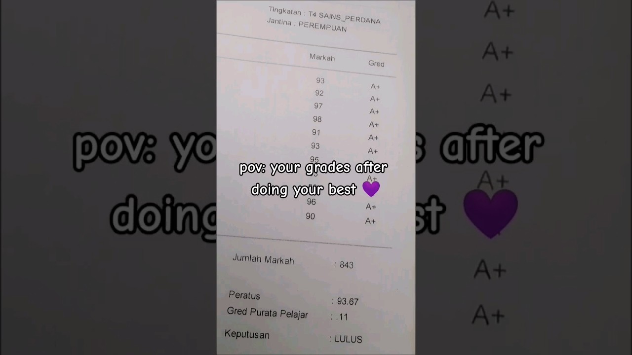 pov: your grades after doing your best 💜 #spm