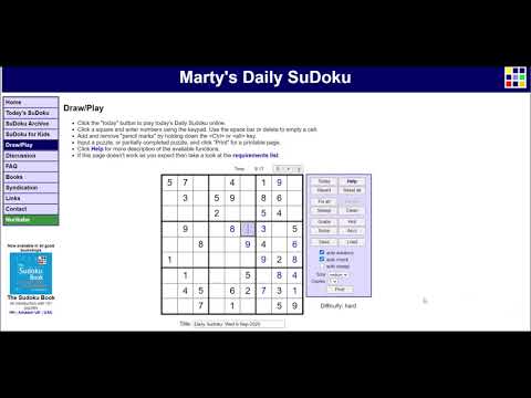 Sudoku 09/09/20 hard - no copyright Jazz con Cajon