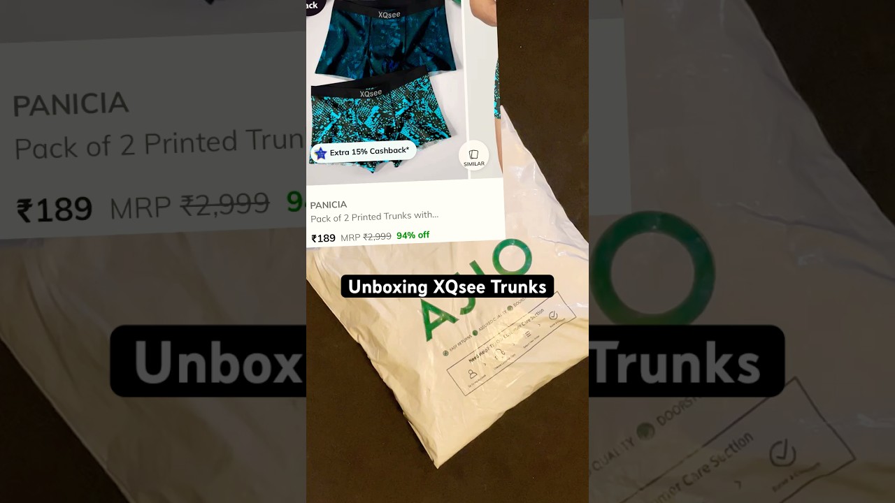 Unboxing: XQsee Panicia Printed Trunks #shorts #viral