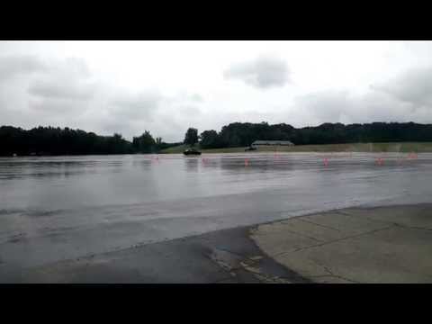 Learning to drift an e46 M3 on a wet skidpad at VIR