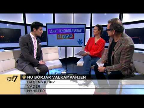 Marcus Oscarsson hjälper partierna på traven med nya valaffischer - Nyhetsmorgon (TV4)