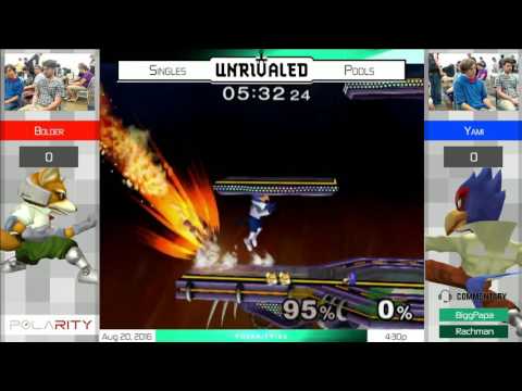 Unrivaled SSBM - Bolder (Fox) vs Yami (Falco) - Singles Pools