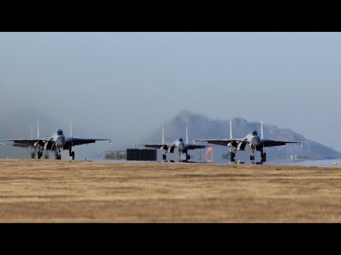China's J-15 fighter jets hold round-the-clock flight training